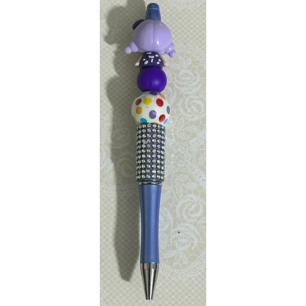 Custom Pen Purple Mini Kawaii AMLLS VuuYoo Doll Beaded Acrylic Handmade